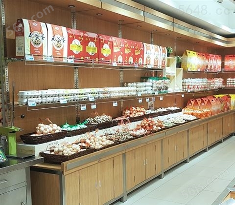 智豪华昌超市五谷杂粮柜木制散装干货展示架