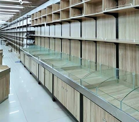 智豪华昌超市五谷杂粮柜木制散装干货展示架